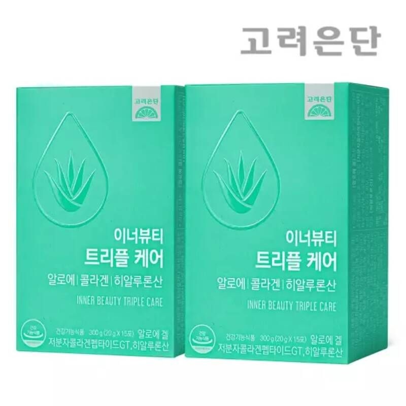  이너뷰티 트리플케어 알로에 콜라겐 히알루론산 15포 X 2개