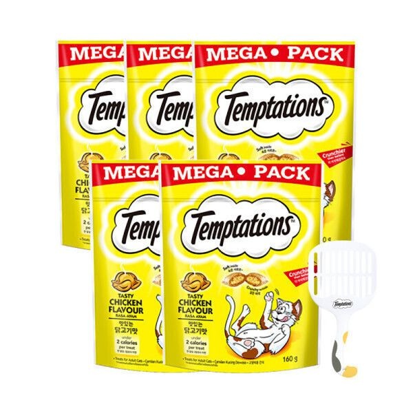 템테이션 160g 3개+2개 (맛 선택) + 템테이션 고양이 삽