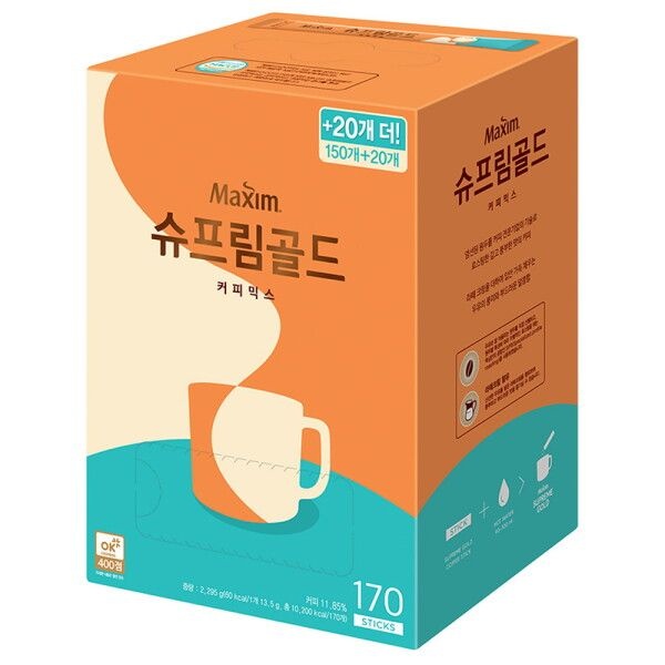 동서식품 [동서식품] 맥심 슈프림골드 커피믹스 150+20T 총 170T