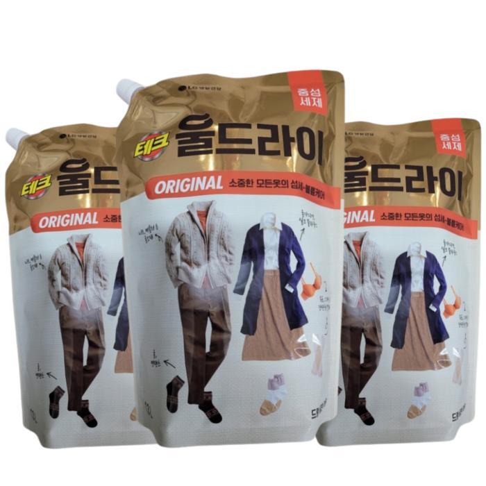 [오늘출발] 테크 중성세제 울드라이 리필 1.3L x 3개 SD