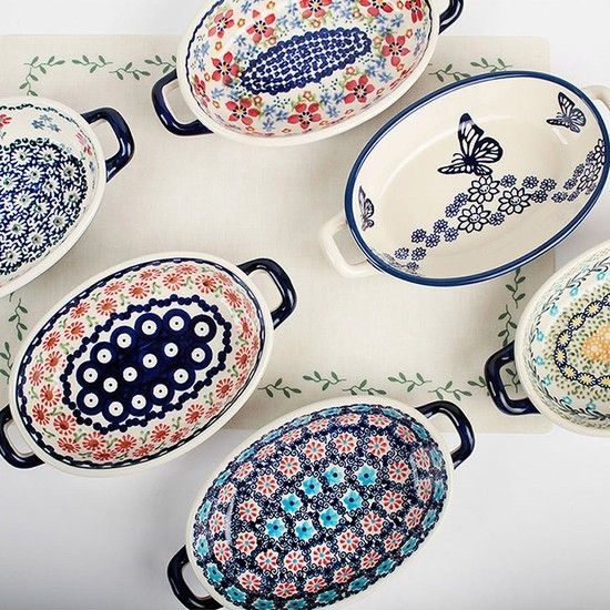 폴란드그릇 타원 손잡이로스터 21.5cm 1P