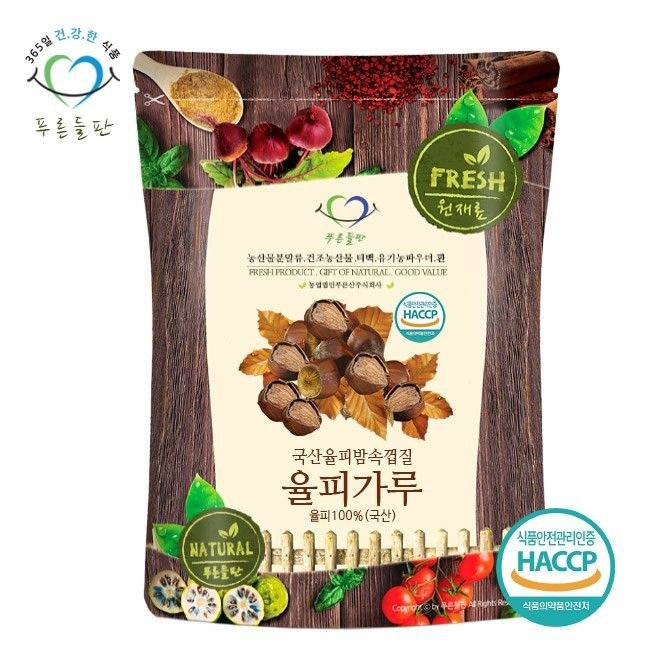 푸른들판 국산 율피 가루 분말 밤 속 껍질 100% haccp 인증 500g