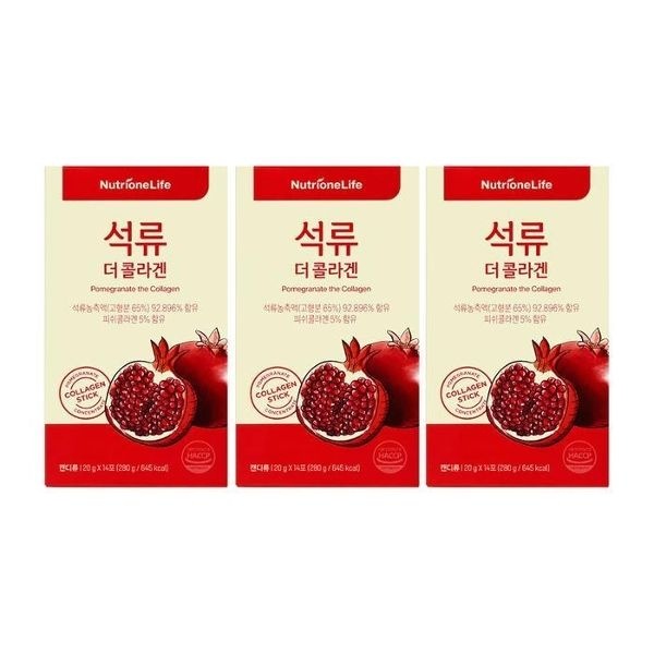 뉴트리원라이프 석류 더 콜라겐 20g x 14포 (리뉴얼) 3개 Ss