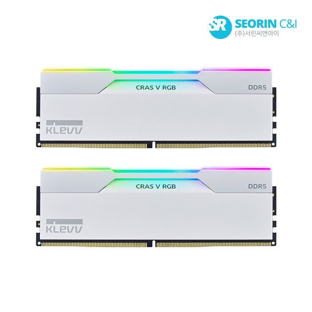 에센코어 클레브 [서린공식] 에센코어 클레브 DDR5-6000 CL28 CRAS V RGB 화이트 패키지 서린 (32GB(16Gx2))