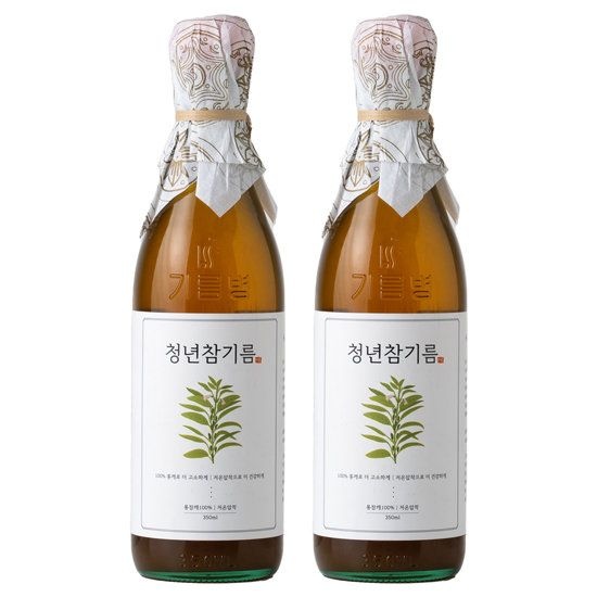 전라도청년 저온압착 100통참깨 청년참기름350ml x 2병 308929