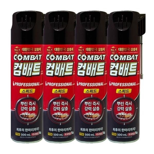 컴배트 스피드 바퀴벌레 에어졸 500ml x4