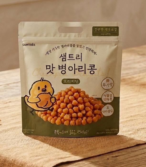 [샘트리] 샘트리 맛 병아리콩 오리지널 1개(20g x 20개입 개별포장) 식물성 단백질 무설탕 사무실간식