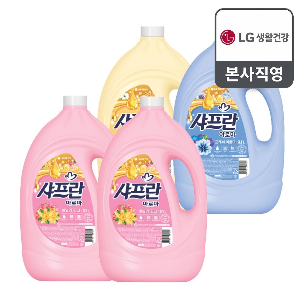(현대Hmall) 샤프란 섬유유연제 용기 3.1L × 4개