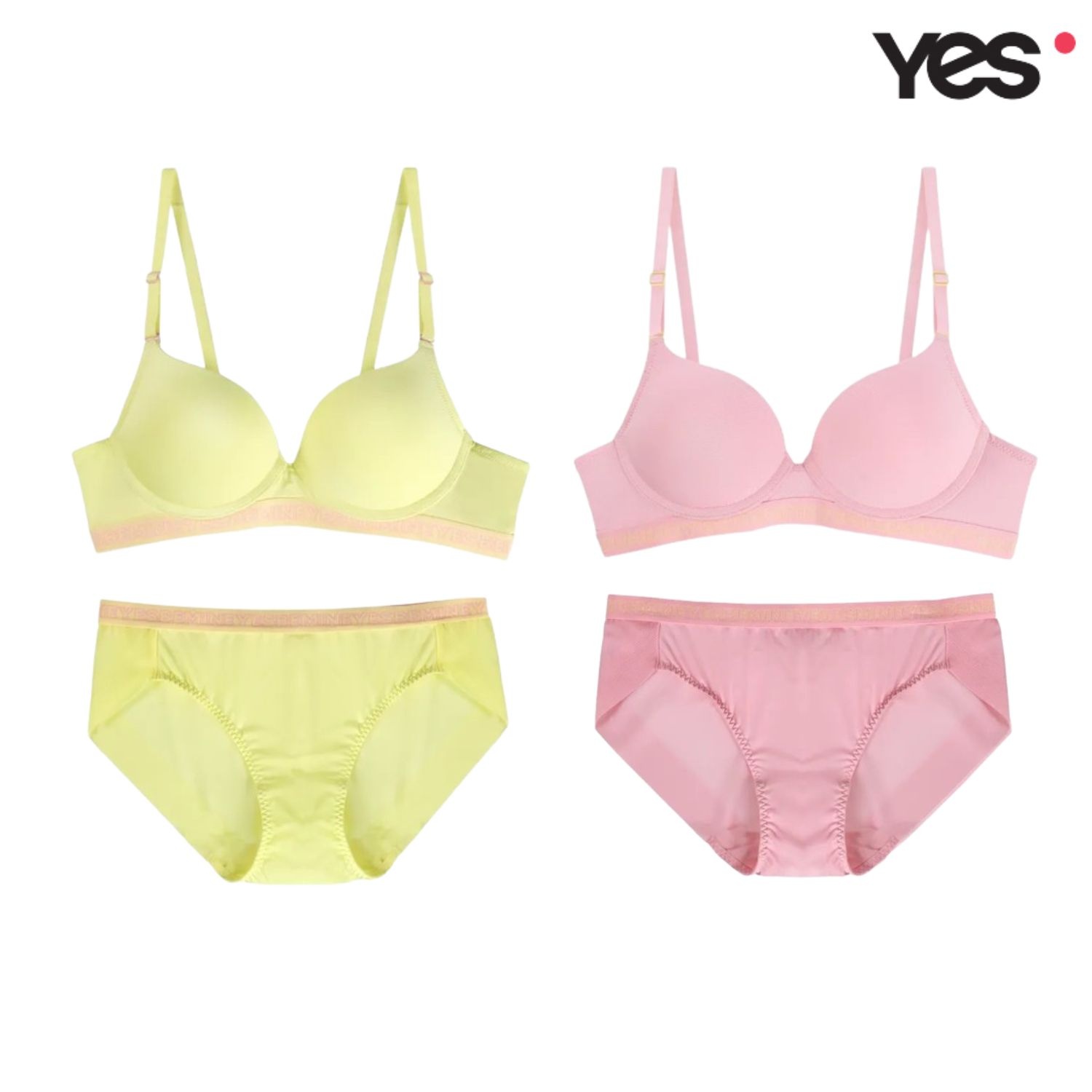 [롯데백화점] 예스 소프트밴드 풀컵 브라 헴팬티 세트 YSWBZ273YSWPZ274