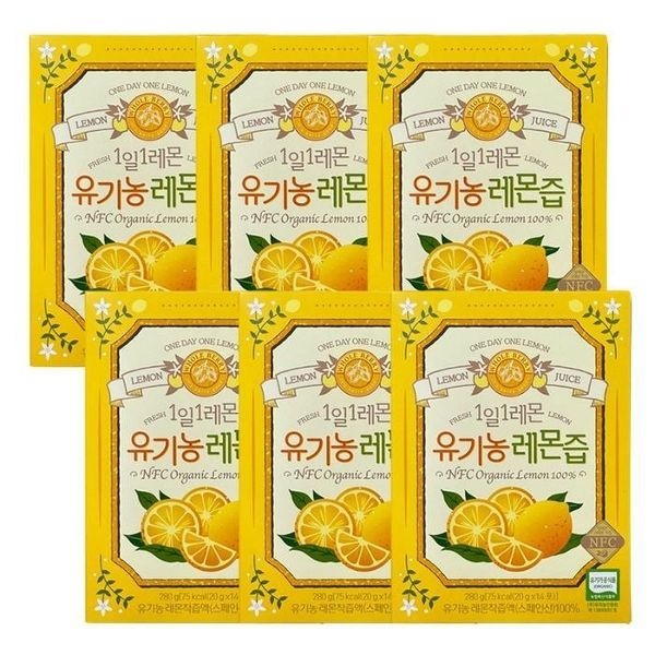 홀베리 1일1레몬 유기농 레몬즙 20g x 14포, 6개