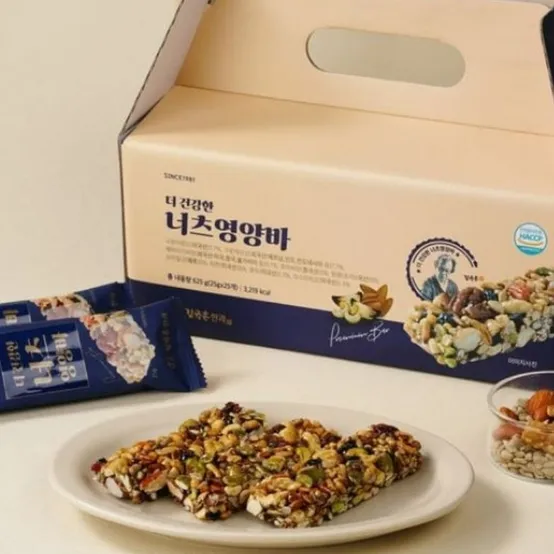 [단독패키지] 김규흔 한과 더 건강한 너츠 영양바 25개입