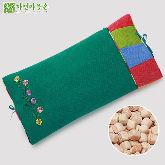 [자연마을촌] 편백나무 무지개베개(큐브칩)