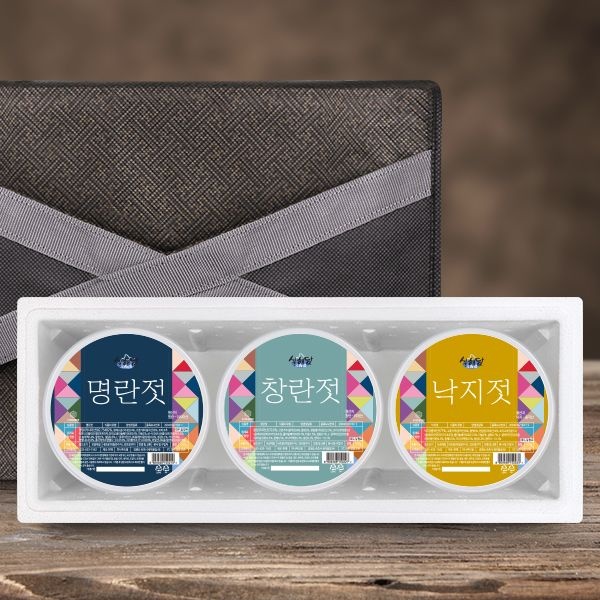 [롯데백화점] 인정식탁 설해담 속초젓갈 알찬 선물세트 1호 명란+창란+낙지 (각500g)
