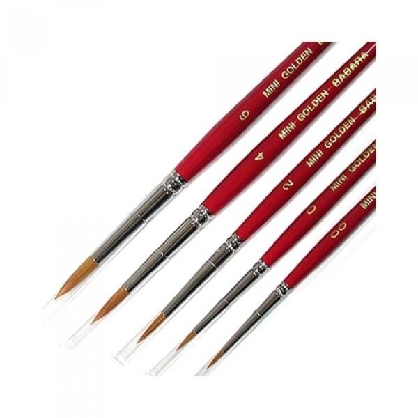 아트박스/한가람문구 바바라(BABARA) 세필 MINI GOLDEN 5본조 set