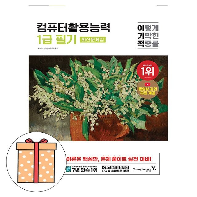 영진닷컴 컴퓨터활용능력 1급 필기 최신문제집 8절 홍태성,영진정보연구소 (495010)