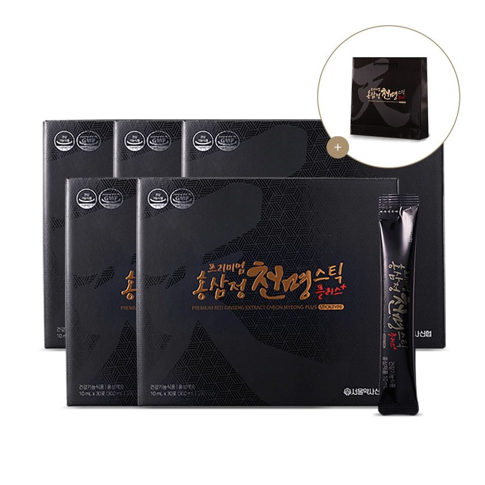 [롯데백화점] 서울약사신협 [서울약사신협] 프리미엄 홍삼정 천명 스틱 플러스 10ml 30포 5세트