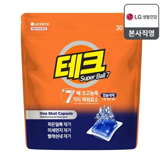 테크 수퍼볼 캡슐세제 리필 30입