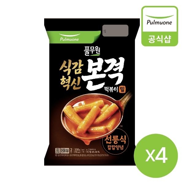 [풀무원] 식감혁신 본격 떡볶이 밀떡볶이 선릉식 (330g)X4개