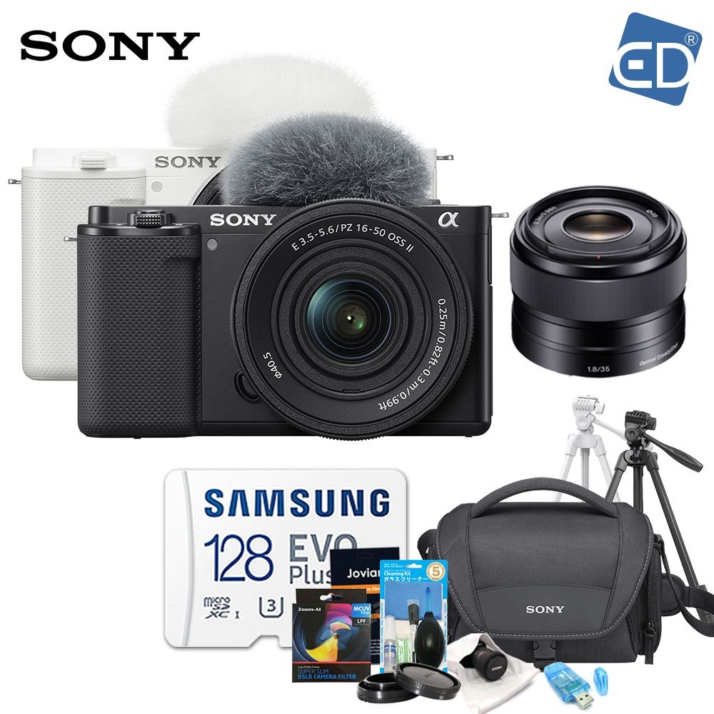 소니정품ZV-E10K/16-50mm+35mm/128G+가방풀패키지/ED