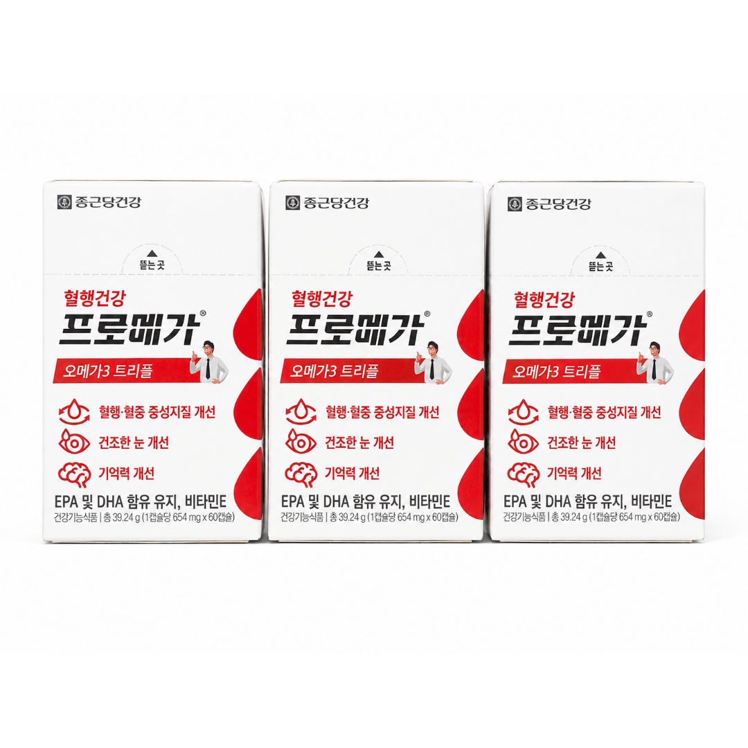 종근당건강 프로메가 오메가3 트리플 60캡슐 X 3박스 하루템