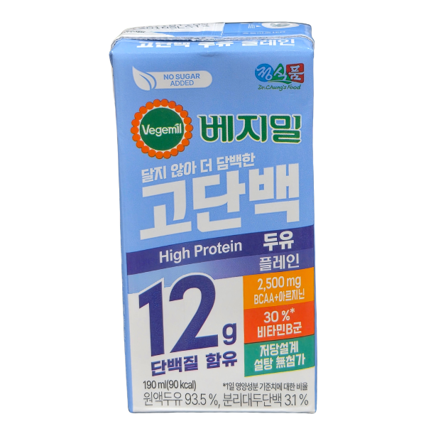 베지밀 고단백두유 플레인190mlx48입