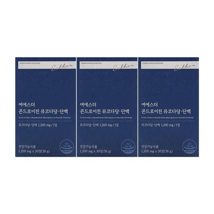 에스더포뮬러 여에스더 콘드로이친 뮤코다당단백 1200mg x 30정 x 3박스