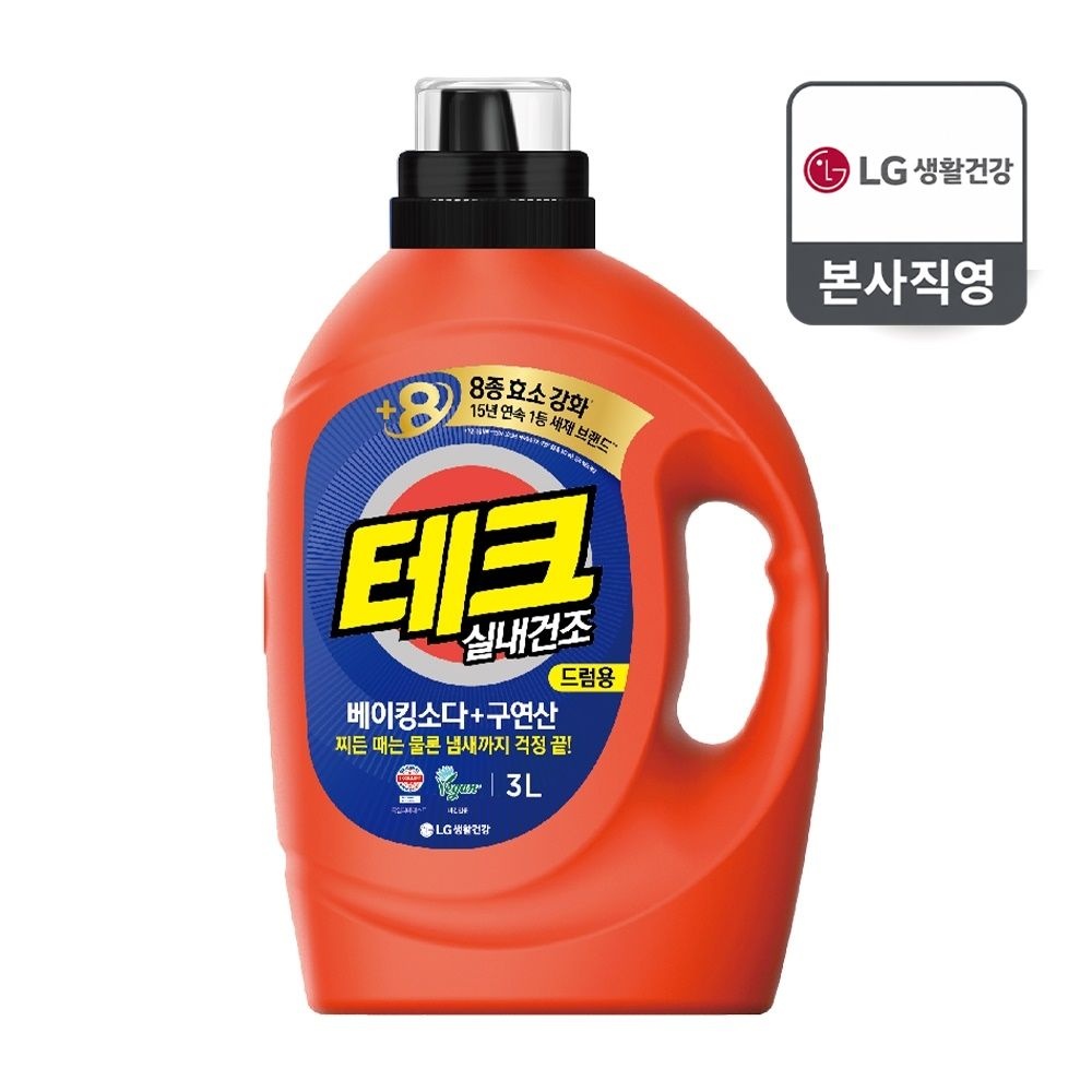 테크 실내건조 베이킹소다 + 구연산 용기 3L 드럼
