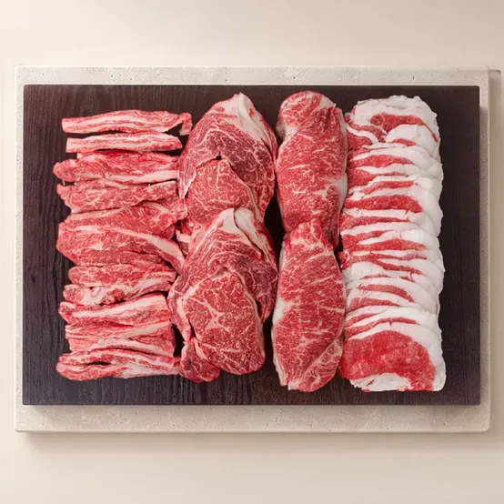 [딜크릿] 1++등급 마장동 투뿔 한우 가온 소고기 선물 세트 1.2kg
