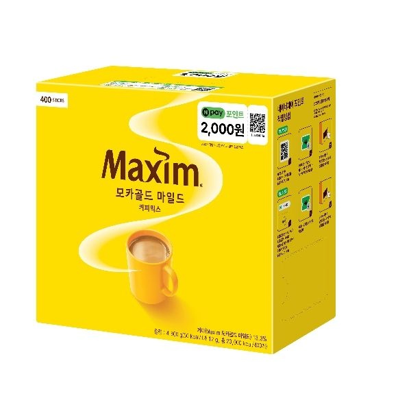맥심 모카골드 커피믹스 400T+N Pay 2000원 (네이버페이 포... (없음)