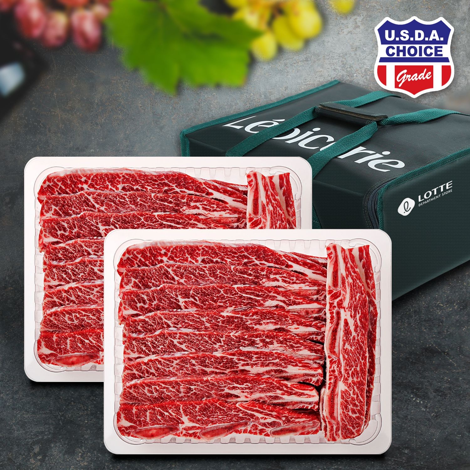 [도톰로스] (미국산 탑초이스) 4kg LA갈비선물세트 (678번 꽃갈비,소갈비)추석