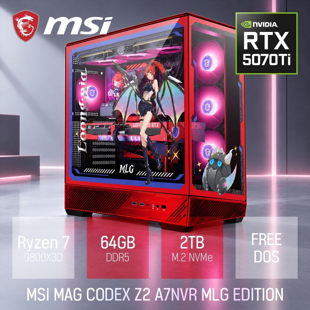 [오늘출발] ⓒ MSI MAG CODEX Z2 A7NVR MLG EDITION R7-9800X3D 64GB 2TB / 게이밍 고성능 편집용 포토샵 브랜드 PC
