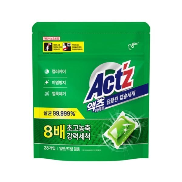 엑츠 액츠캡슐세제 액츠딥클린 겸용 28개입 8개