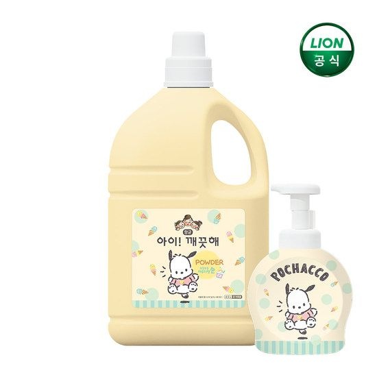 아이깨끗해x포차코 핸드워시 대용량 순 4.5L 1개 + 490ml 공용기 1개