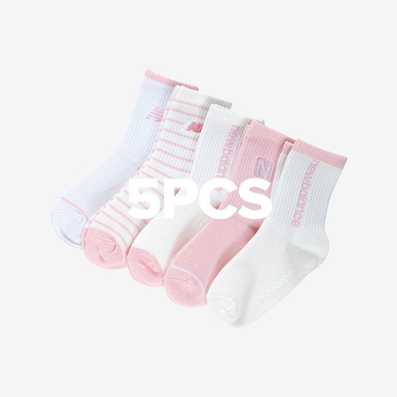 [롯데백화점] 뉴발란스 키즈 [5PCS] 에센셜 장목 양말 박스 NK8EGS205U_25