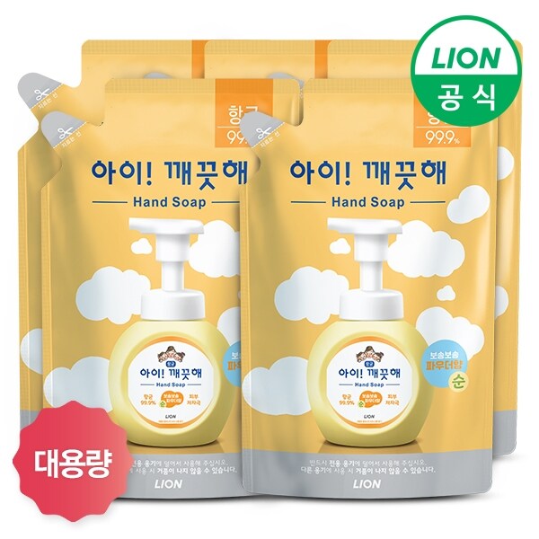아이깨끗해 대용량 리필 450ml x 5개 (1.레몬 리필 450ml x 5개)