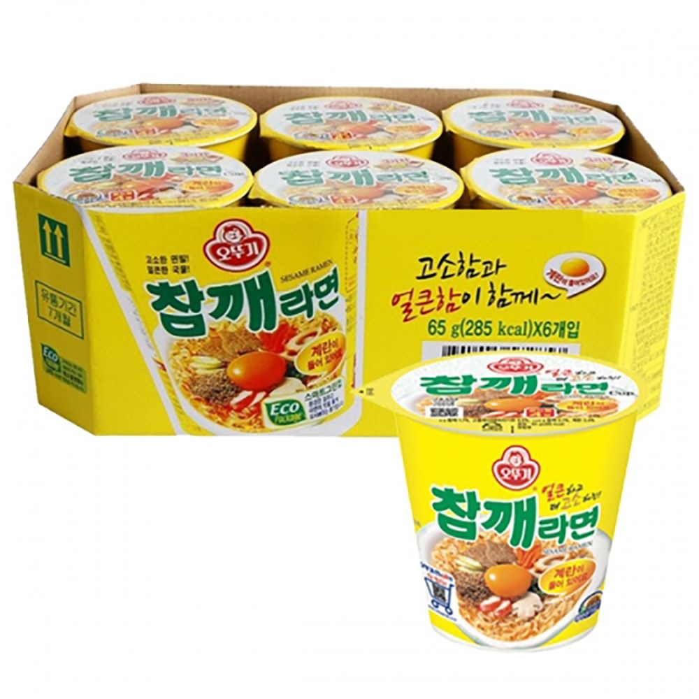 오뚜기 참깨라면 65gx6입x4박스 컵라면 작은컵 소컵