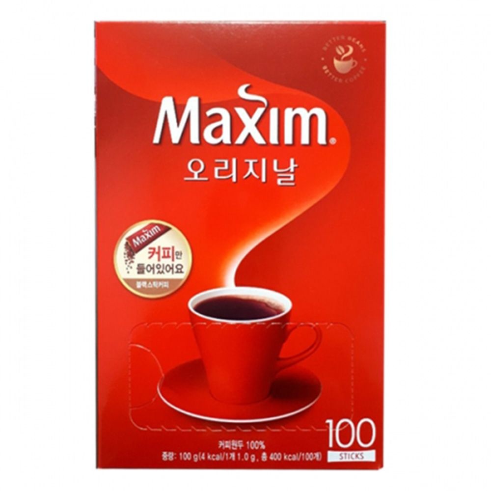 맥심 오리지널 마일드 블랙커피 스틱 100Tx8