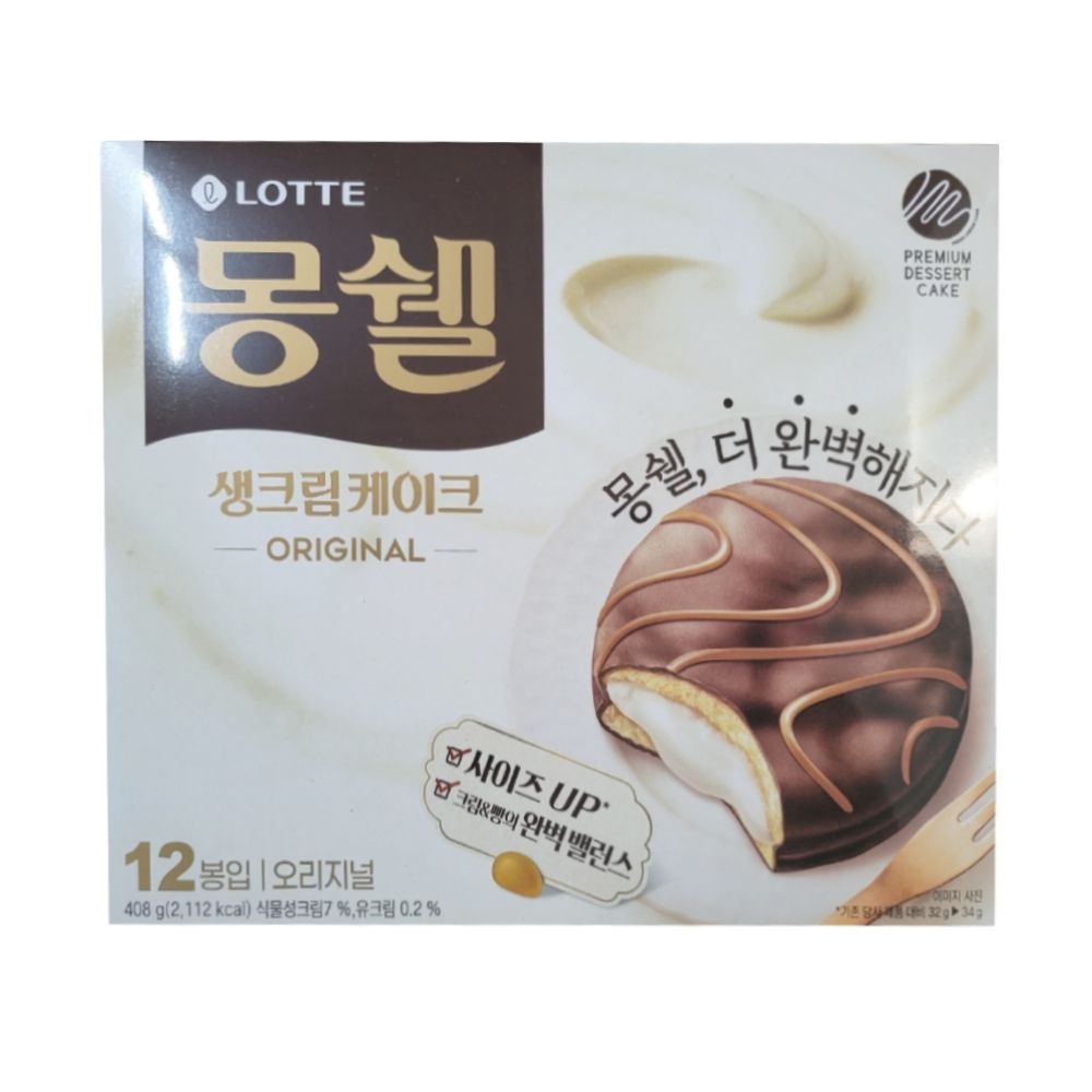롯데 몽쉘 생크림 오리지널 12개입(408g)x4