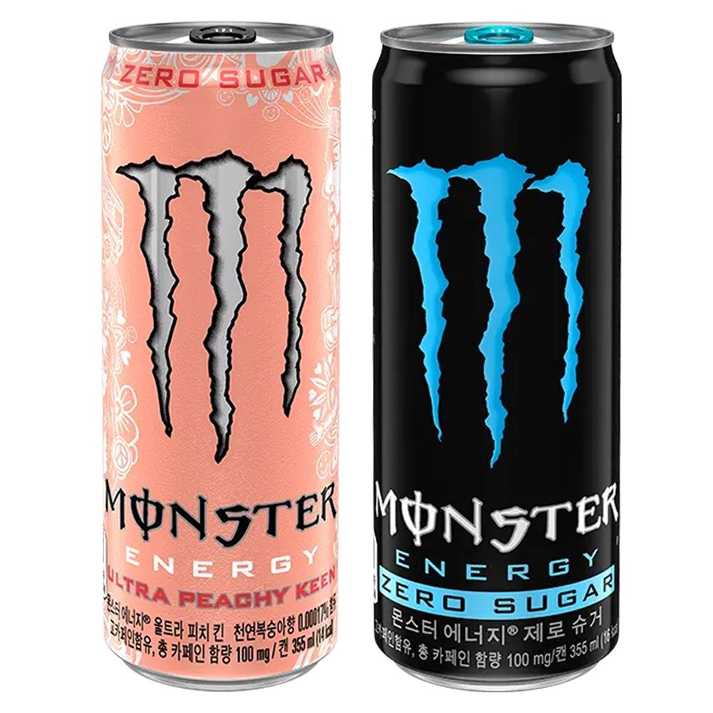 몬스터 에너지 355ml 피치 킨x6캔+제로슈거x6캔