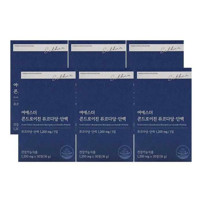 에스더포뮬러 여에스더 콘드로이친 뮤코다당단백 1200mg x 30정 x 6박스