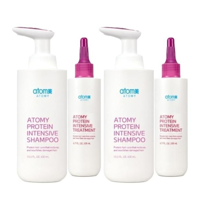 애터미 프로틴 인텐시브 샴푸 400ml 2개 + 트리트먼트 200ml 2개