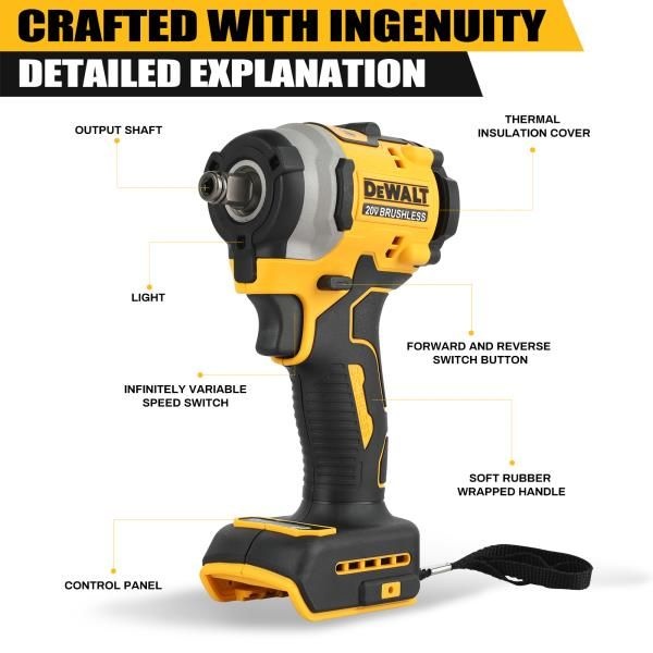 DEWALT DCF850 20V MAX 브러시리스 전동 렌치,