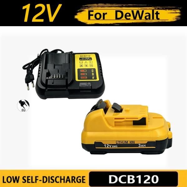 12V 3.0Ah 리튬 배터리, DEWALT DCB120 DCB124