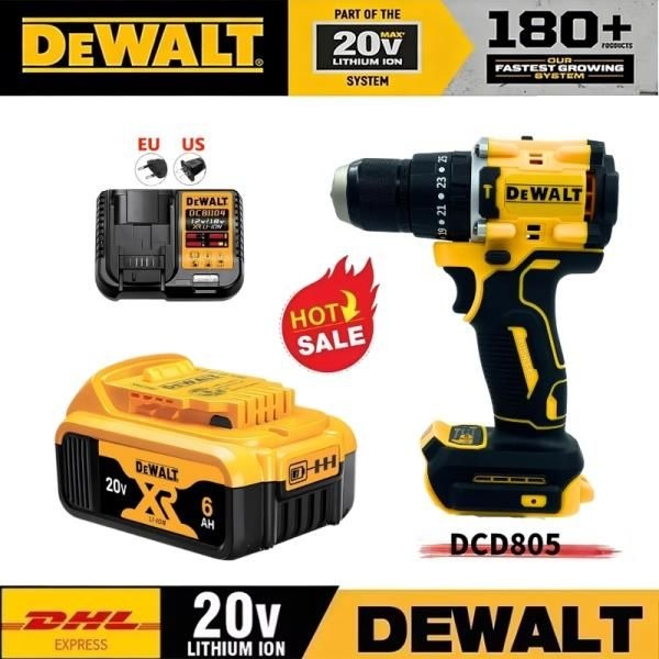 DEWALT DCD805 브러시리스 소형 전기 스크루드라이버 핸드 드릴