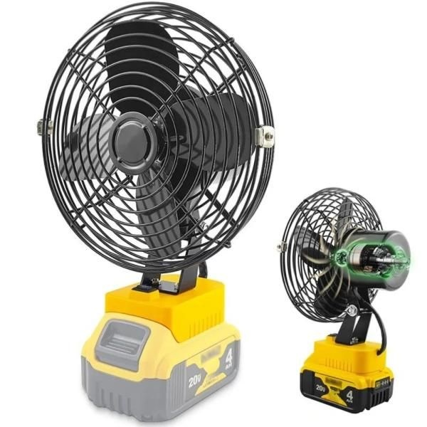 Dewalt 무선 캠핑 선풍기 작업 현장 선풍기, 리튬 이온 배터리