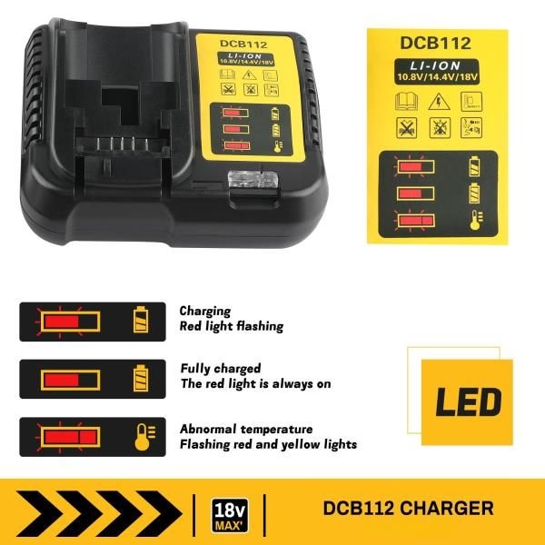 DCB112 배터리 충전기 Dewalt 10.8V 12V 14.4V