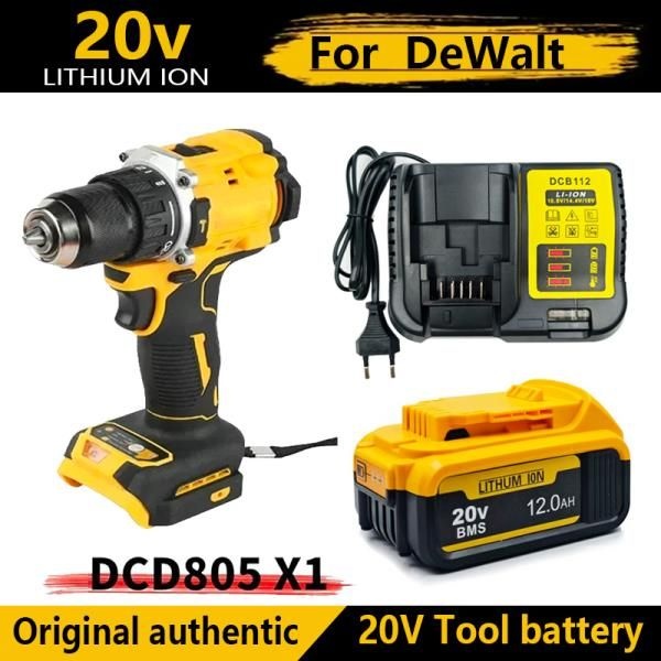 DeWALT DCD805 전동공구용 20V 배터리, 브러시리스 임팩트