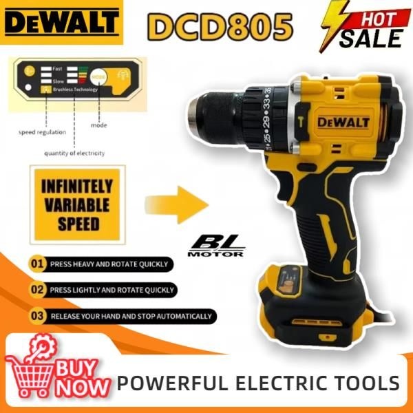 DEWALT DCD805 브러시리스 무선 임팩트 드릴 전기
