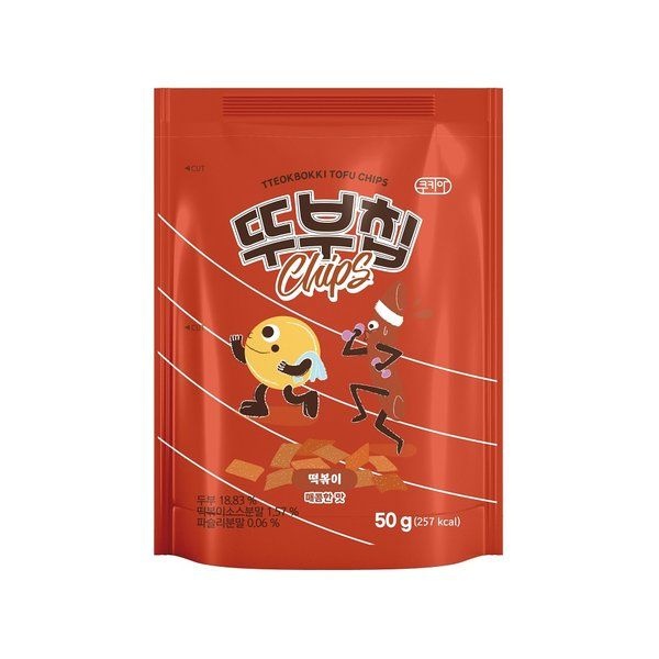 매콤달달한 두부과자 떡볶이 뚜부칩 50gx12봉 /과자 간식 두부과자칩 두부스낵 쿠키 크래커