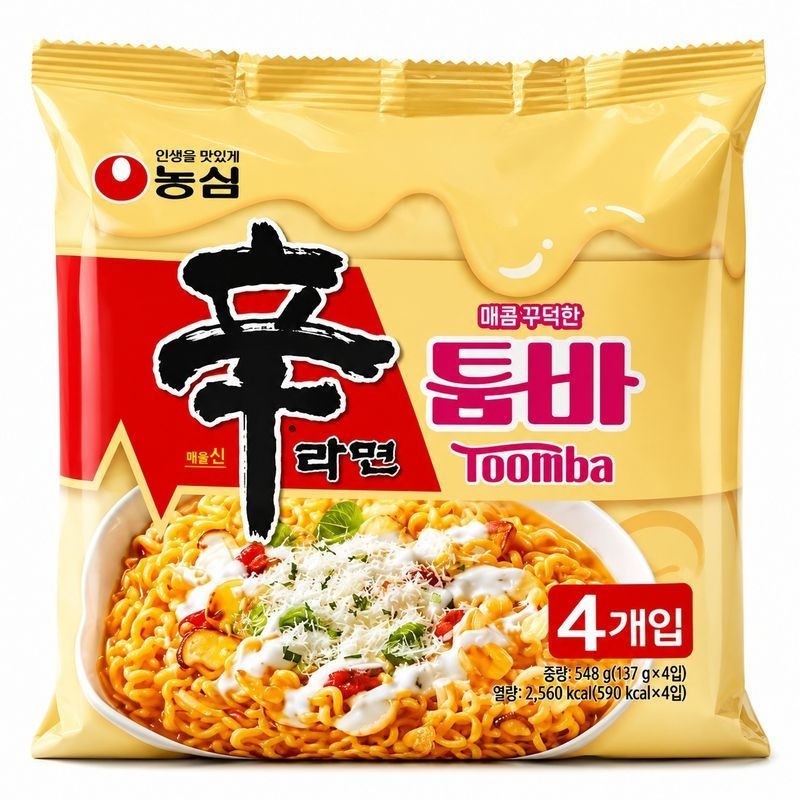 농심 신라면툼바(멀티팩) 137g X 4 X 8묶음 (32개입)